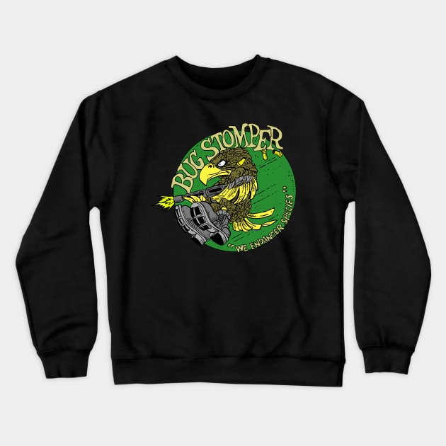 green xenomorph  stomper Crewneck Sweatshirt by Lambdog comics!